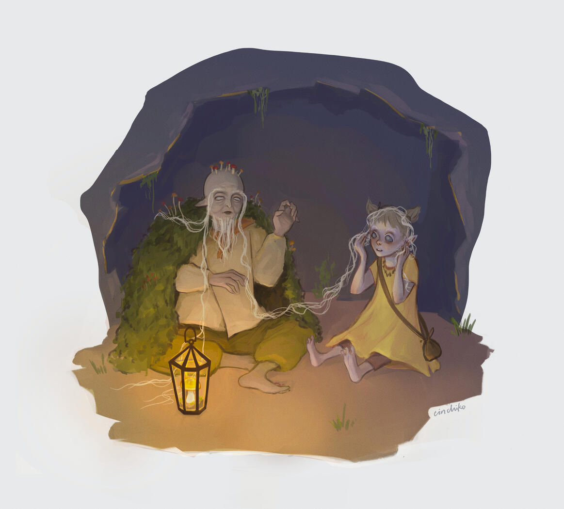 Grandpa Telling a Scary Story